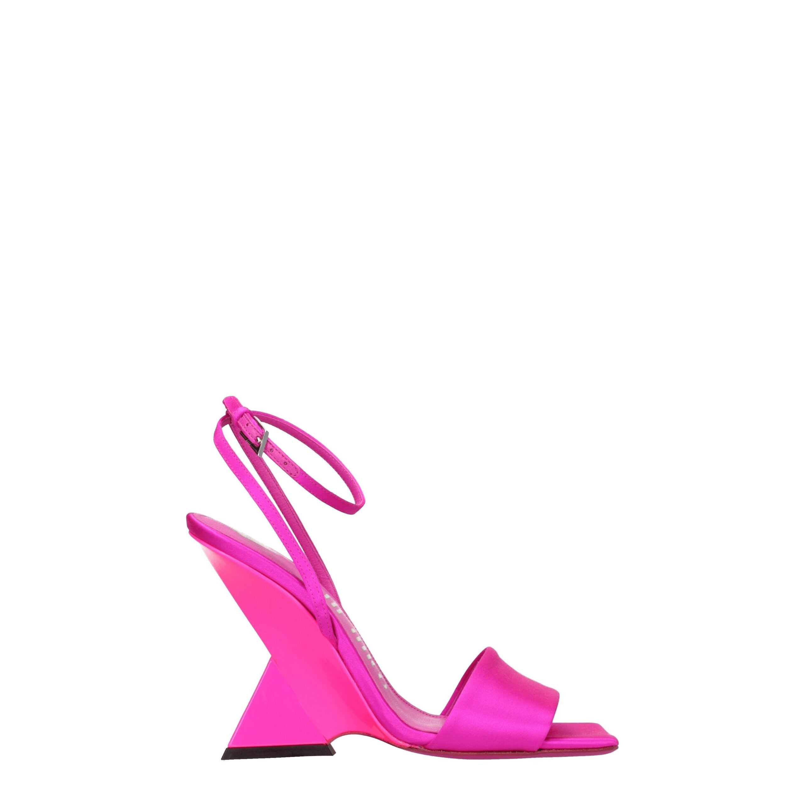 The Attico Pink Satin Sandal